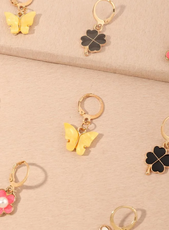 Take Two  Girls Set of 4 - Butterfly Clover Earrings for Women | Best Price UAE