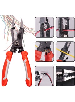 UPTODATETOOLS UPTODATETOOLS 6in1 Wire Stripper Tool Cable cutters 8Multifunctional needle nose pliers for Electric Cable Stripping Cutting and Crimping  - Image 4