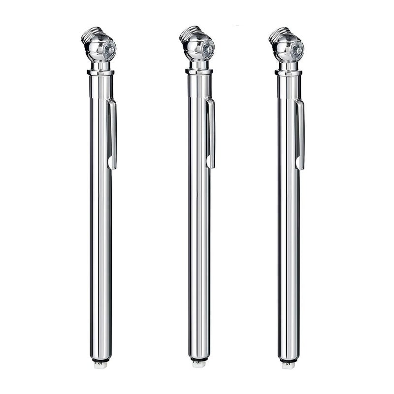 PINKJOY Pencil Tire Pressure Gauge 1075PSI Stainless Steel Body and Metal Made Nozzle 3 Measurements for Vehicles 3 Pack - Image 3