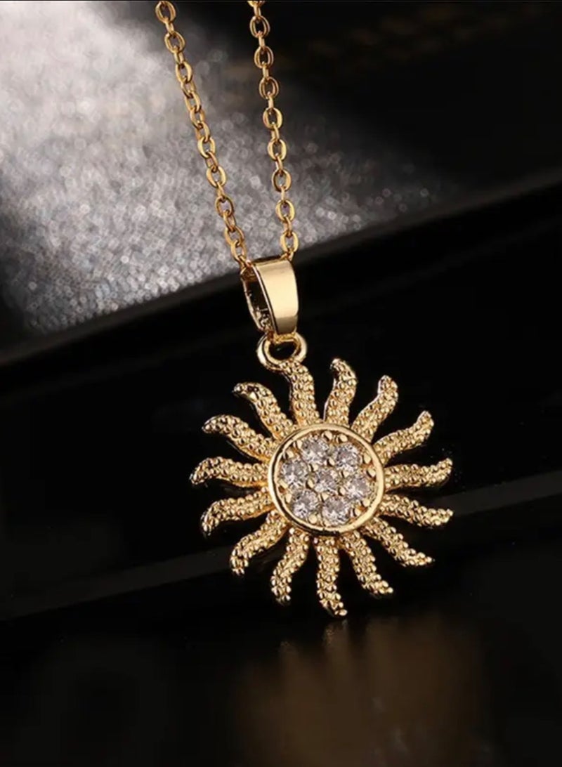 Elegance Trendy Stainless Steel Gold Plated Necklace For Women - Image 3