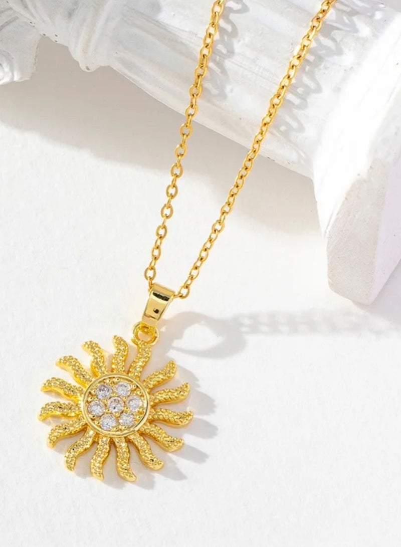 Elegance Trendy Stainless Steel Gold Plated Necklace For Women - Image 4