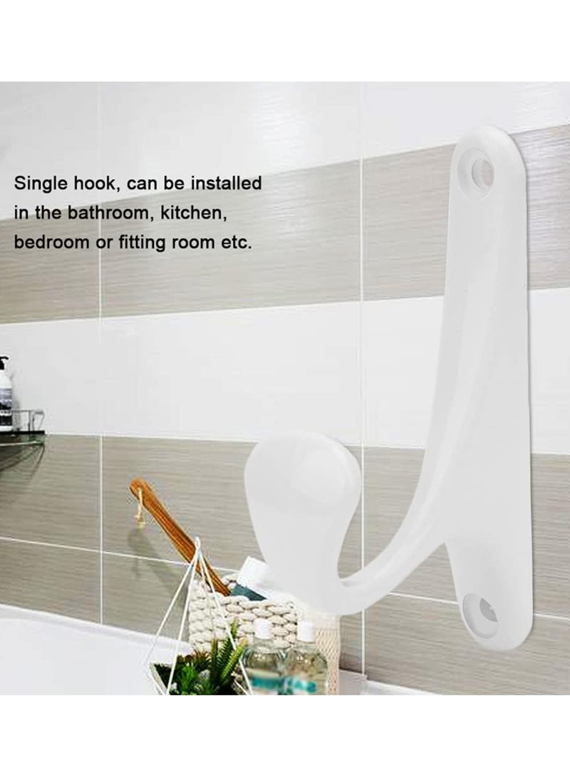 ON MART Sticky Hook Wall Mount - Heavy Duty plastic Single Prong Robe Hanger Rustproof Adhesive Wall Hooks For Living Room, Bathroom, Kitchen, Bedroom For Bag, Scarf, Towel, Hat, Key, Cup, Room, Wardrobe 6pcs  - Image 4