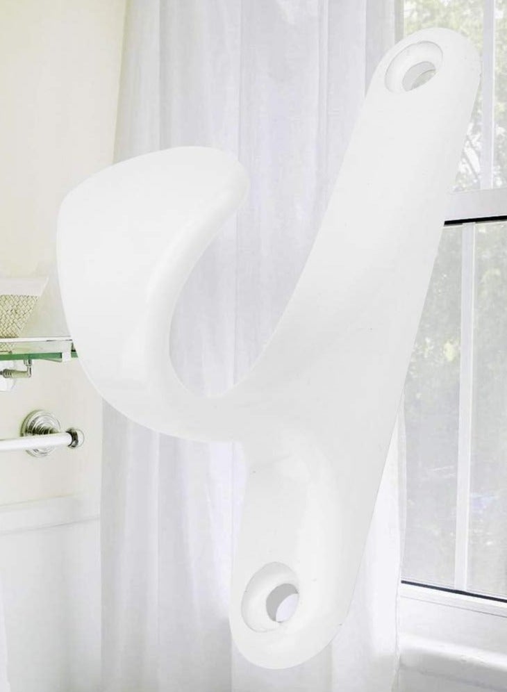 ON MART Sticky Hook Wall Mount - Heavy Duty plastic Single Prong Robe Hanger Rustproof Adhesive Wall Hooks For Living Room, Bathroom, Kitchen, Bedroom For Bag, Scarf, Towel, Hat, Key, Cup, Room, Wardrobe 6pcs  - Image 5