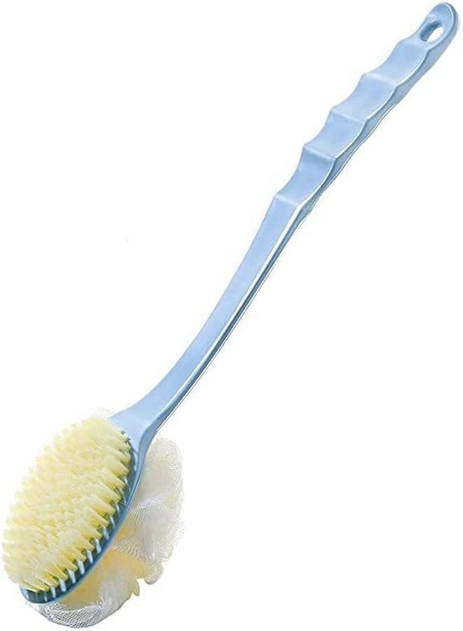 SPAREQUE Back Scrubber Brush, Body Bath shower Brush with Bristles and Loofah Long Handle for Skin Exfoliating Massage Suitable for Wet or Dry,Men and Women - Image 1