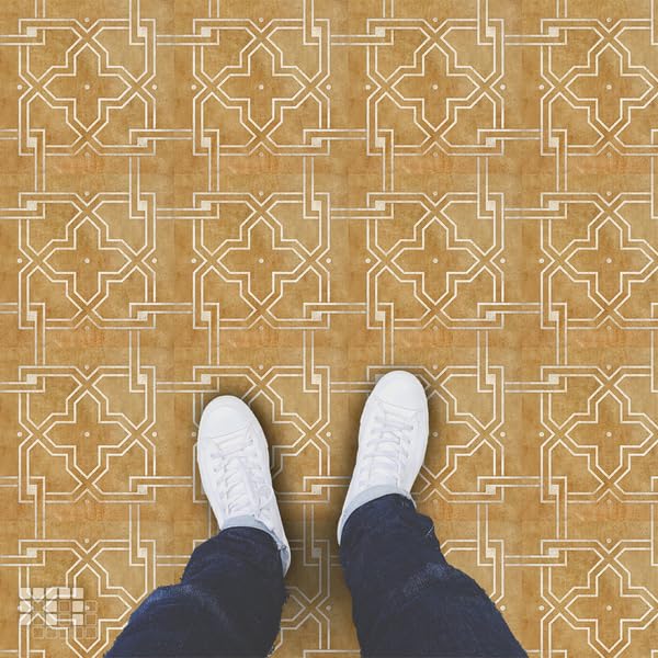 MOSAICOWALL Mosaicowall DIY Peel and Stick Floor Tiles Wall Tiles for Kitchen Living Dining Room Matte Flooring Tile FST0196 X 6 Inches Pack of 12  - Image 3