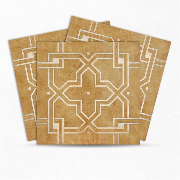 MOSAICOWALL Mosaicowall DIY Peel and Stick Floor Tiles Wall Tiles for Kitchen Living Dining Room Matte Flooring Tile FST0196 X 6 Inches Pack of 12  - Image 1