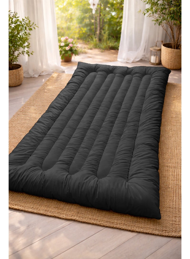 SleepLand Travel Guest Black Package with Mattress Pad Blanket Pillow and Storage Bag for Home Everyday Use - Image 4