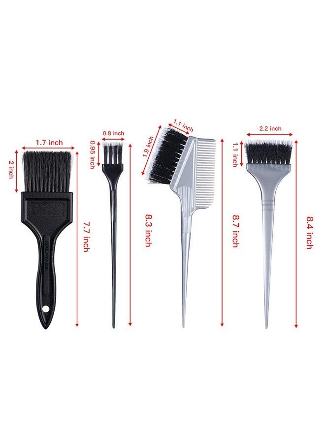 Perfehair Hair Dye Brush Set 4 Pack Hair Color Applicator Balayage Highlight Tint Brushes Comb Kitdifferent Size  - Image 3