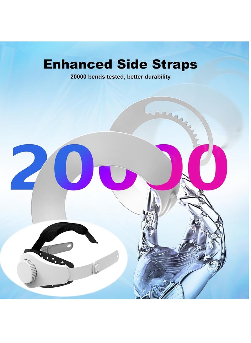 SYOSI RC Head Strap for Meta Quest 3, Adjustable Comfortable Elite Strap Replacement VR Headset Strap for Oculus Quest 3 Accessories, Reduce Head Pressure and Improve Immersion - Image 4