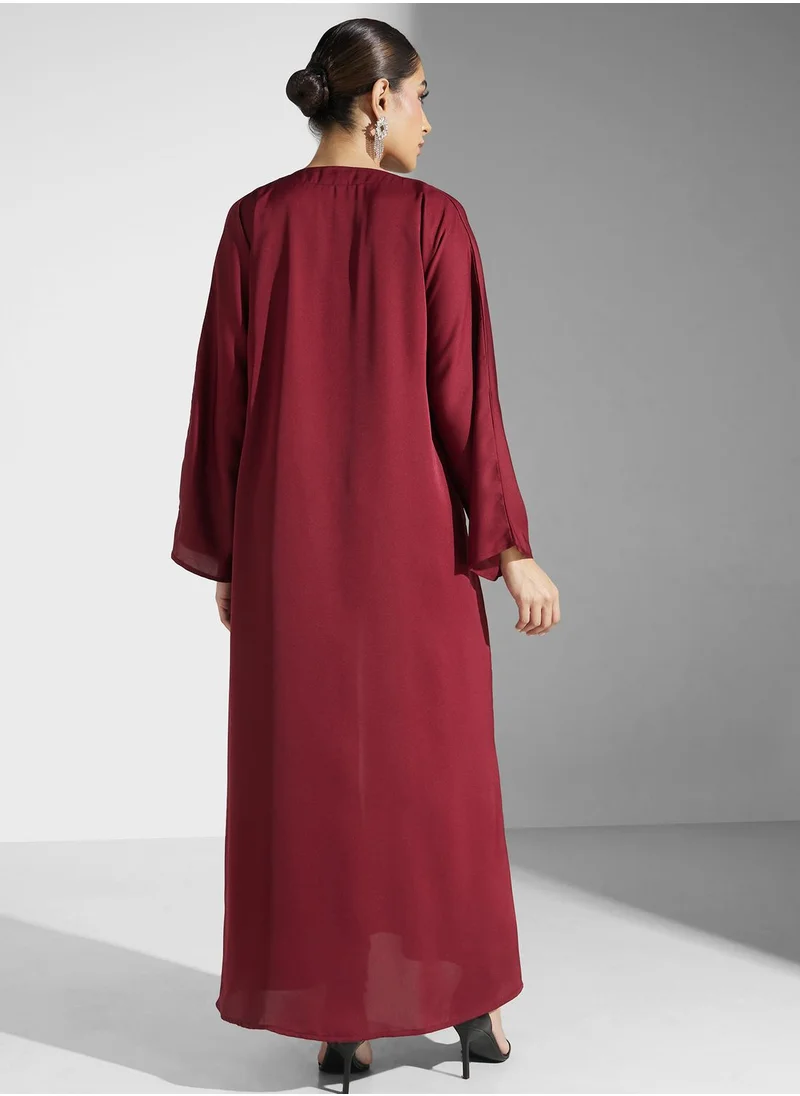 Khizana Embellished Detail Abaya