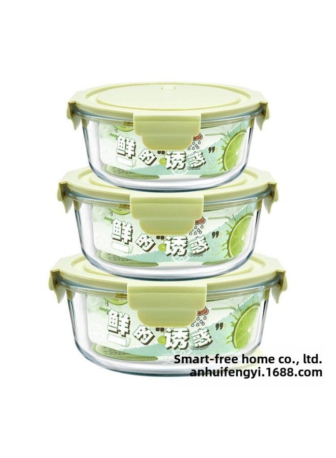 Portable Transparent Lunch Box Microwave Oven Preservation Box Soup Bowl Refrigerator Special Lid High Temperature Resistant Lunch Box Lunch Box White-Specifications:Star Ocean Blue Big Long 1040  - Image 5