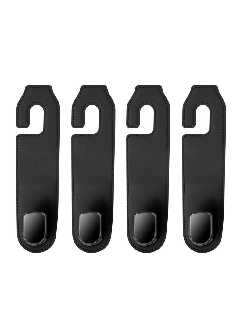 4-Piece Car Seat Back Hook Hanger Set ,Car Headrest Hooks, Leather Car Seat Organizer Hook,Organizer Holders for Purse Clothes Hat bag,44LBS Stainless Steel Car Hook - Image 1