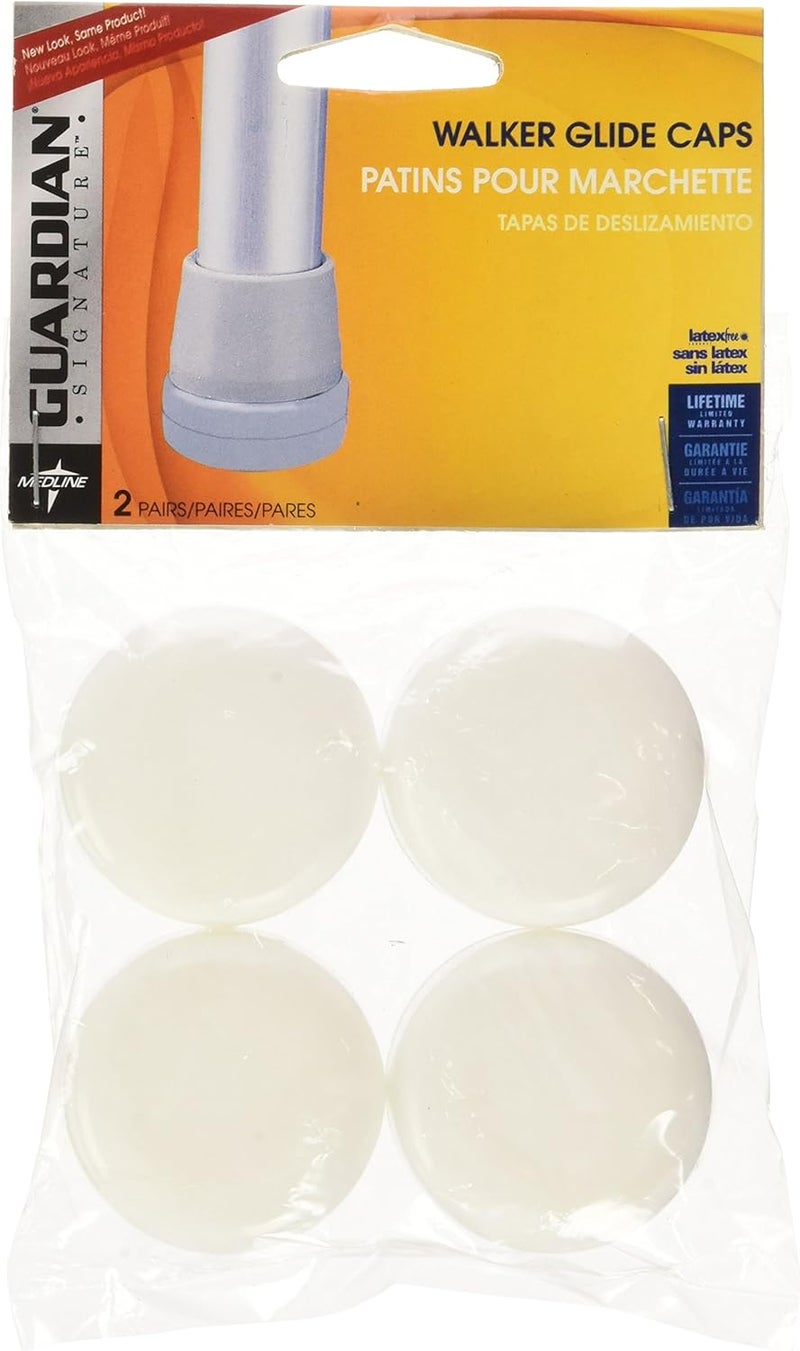 Medline G07904 Walker Glide Caps - Pack of 6 for Smooth Mobility - Image 1