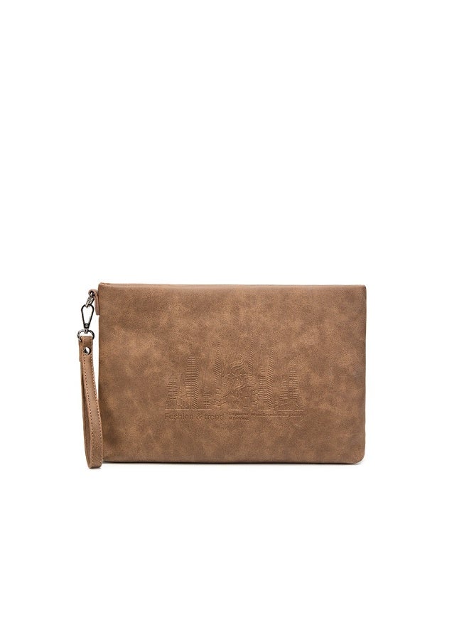 TOVELE5 Tovele 5 New Fashion Large Capacity Crazy Horse Leather High Quality Printed Brown Clutch Bag Pouch Envelope Bag  - Image 2