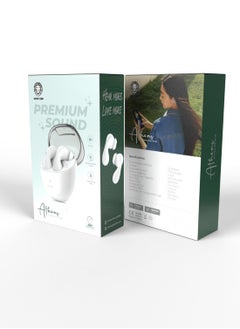 GREEN LION Athens  Earbuds Premium Sound with Multi-Function Touch / 12 Meters Transmission Distance / 4 Hours Music & Talk time / Hands-Free Calls / FTD Chipset / Bluetooth V5.3 - White  - Image 4