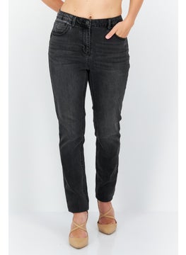 promod Women Regular Fit Washed Stretchable Denim Jeans, Grey  - Image 1