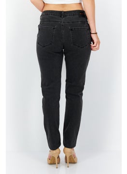 promod Women Regular Fit Washed Stretchable Denim Jeans, Grey  - Image 3