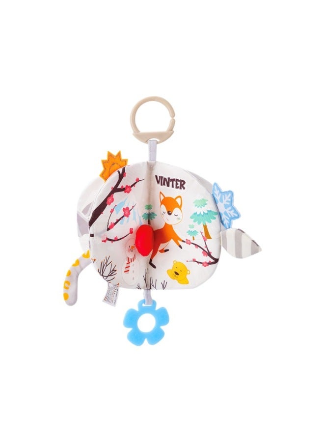 HAPPY Monkey Baby Cognition 3d Stereo Tail Cloth Book Early Education Can't Tear Bite Baby Toys - Image 5