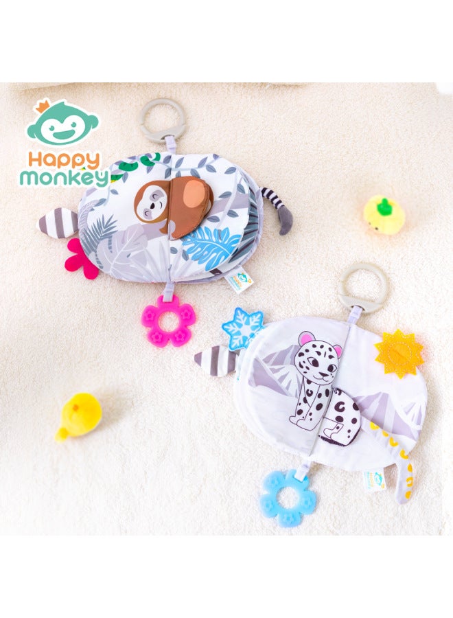 HAPPY Monkey Baby Cognition 3d Stereo Tail Cloth Book Early Education Can't Tear Bite Baby Toys - Image 4