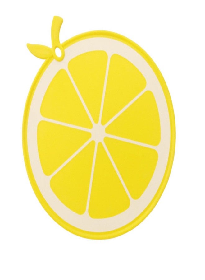 Beetoo Mini Cutting Board,Small Plastic Dishwasher Safe,Food Safe PP Fruit Veg Cheese Board for Kitchen, Travel(Lemon Shape) - Image 1