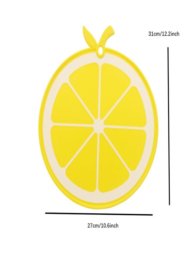 Beetoo Mini Cutting Board,Small Plastic Dishwasher Safe,Food Safe PP Fruit Veg Cheese Board for Kitchen, Travel(Lemon Shape) - Image 2