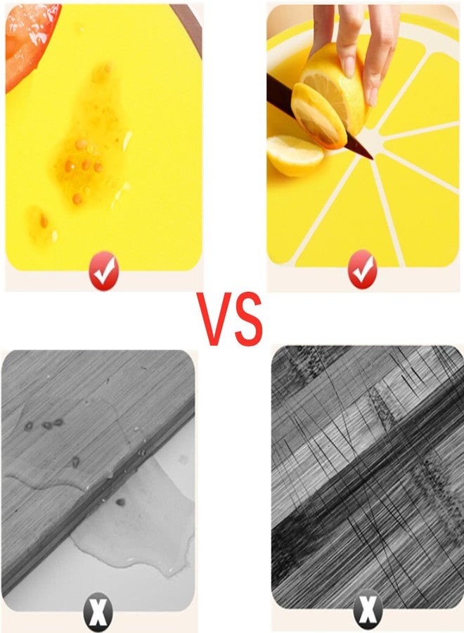 Beetoo Mini Cutting Board,Small Plastic Dishwasher Safe,Food Safe PP Fruit Veg Cheese Board for Kitchen, Travel(Lemon Shape) - Image 5