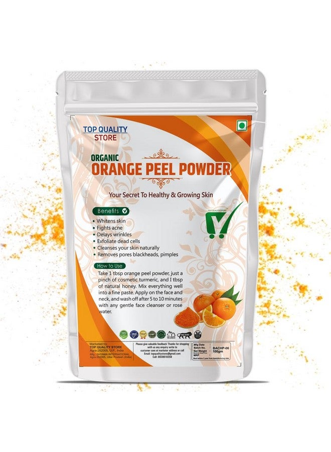 Top Quality Store TQS Pure Orange Peel Powder For Face and Skin Whitening (Santra Chilka Powder) (100 g) - Image 1
