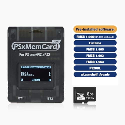 BITFUNX PSxMemCard Gen2 Memory Card - Supports Firmware Upgrade, Unlimited Storage and Sd2psXtd, Includes an 8GB MicroSD Card, High Speed Game Memory Card for PS2/PS1/PS One Console (White) - Image 4