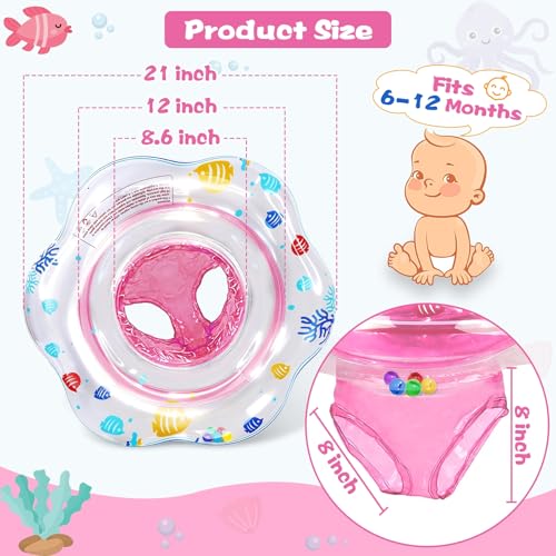 AMENON Baby Pool Float with Double Airbag Safety Seat for Toddler Infant 612 Months Inflatable Infant Pool Float for Swim Training Bathtub Water Play - Image 5