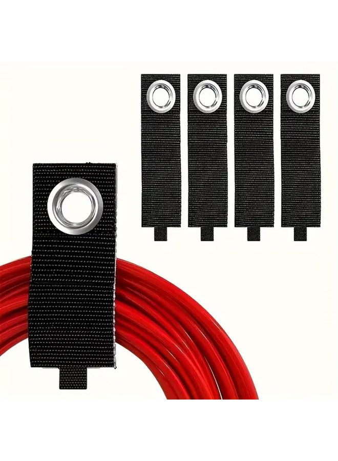 Black Heavy Duty Nylon Straps 5 Pack Foldable Cable Storage Suspension Holds 50 lbs - Image 5