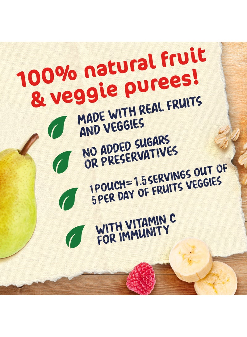 Cerelac Fruits Puree Pouch In Raspberry Pear Banana And Oat 16 x 90g - Image 3