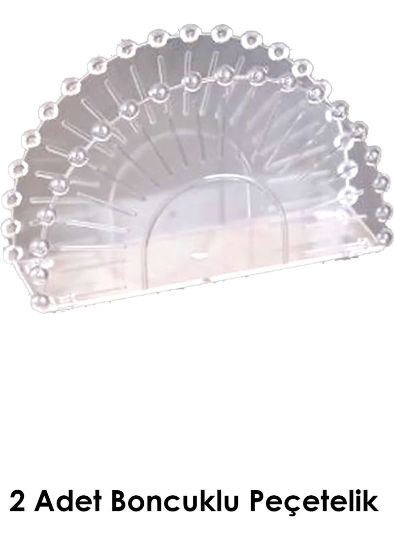 Octopus Bazaar 2 Pieces Beaded Serving Napkin Holder Presentation  - Image 1
