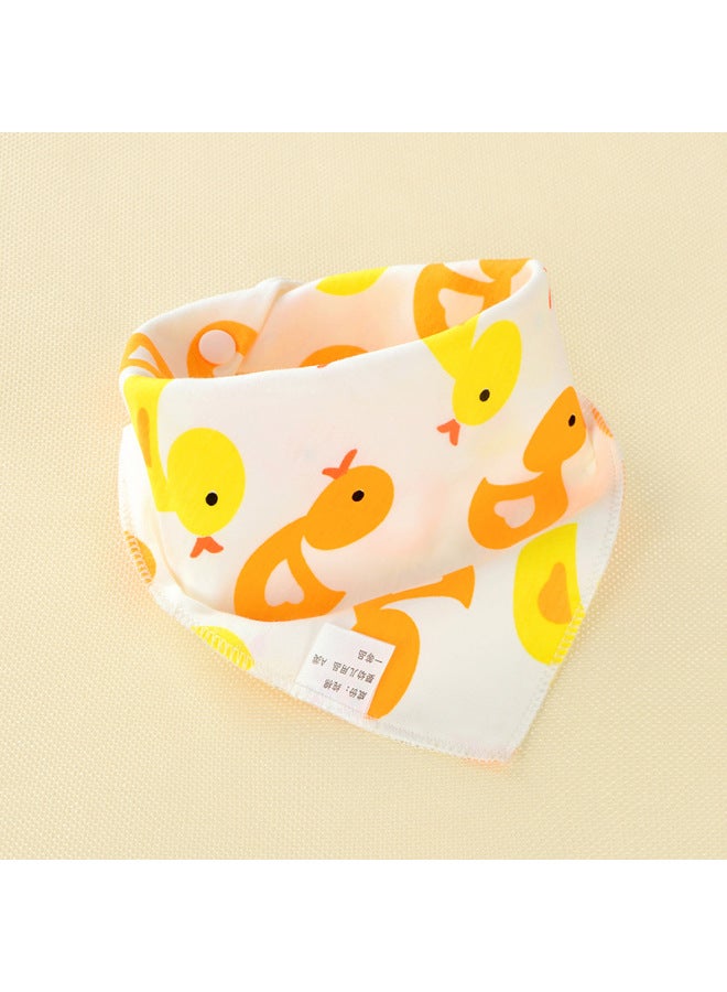 Baby's Towel Baby's Pure Cotton Triangle Towel Double Layer Cartoon Printed Baby's Triangle Towel Children's Bib