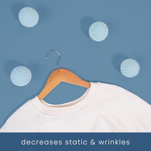 S&T INC. Reusable Plastic Dryer Balls, Fabric Softener for Laundry, Light Blue, 2.5 in, 4 Pack - Image 5