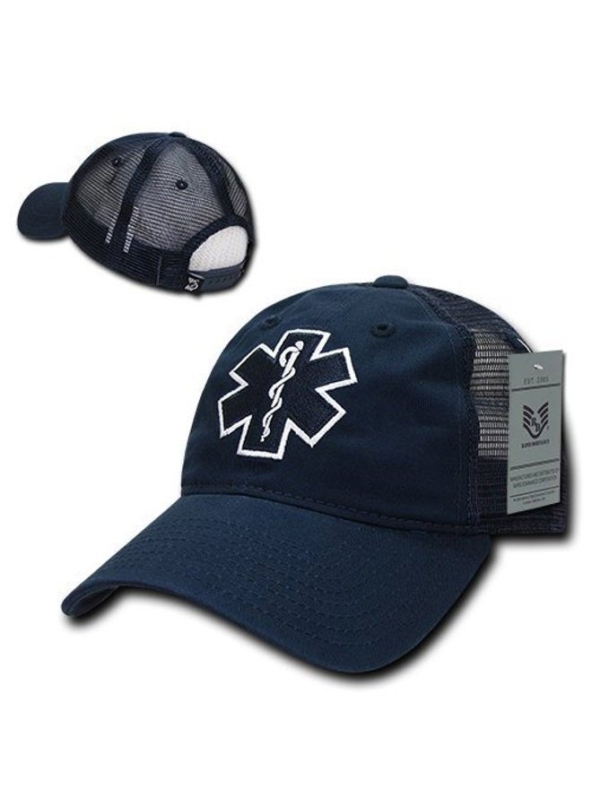 Rapid Dominance EMT Cross Relaxed Trucker Caps, Navy - Image 2