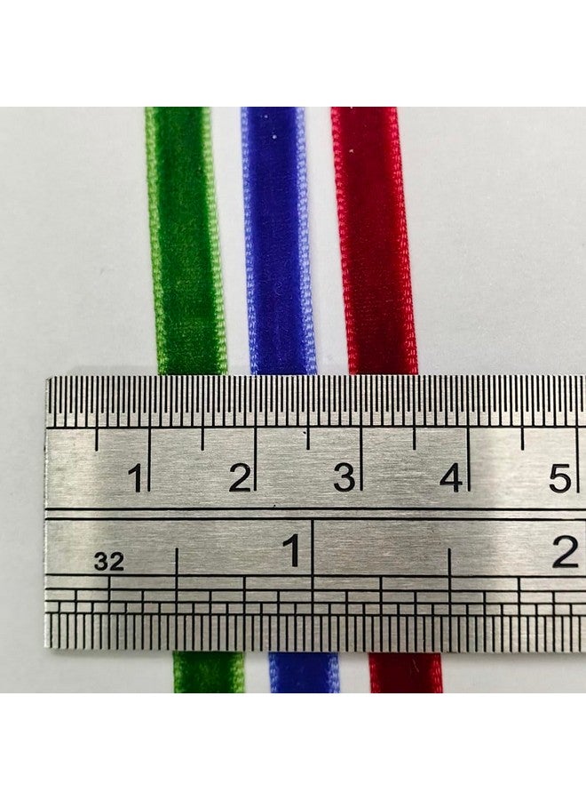 شينكو كرافت شريط مخملي 30 ياردة 1/4 بوصة إجمالي 30 لونًا مجموعة متنوعة (متعددة الألوان 1/4 بوصة (6 مم)) - Image 3