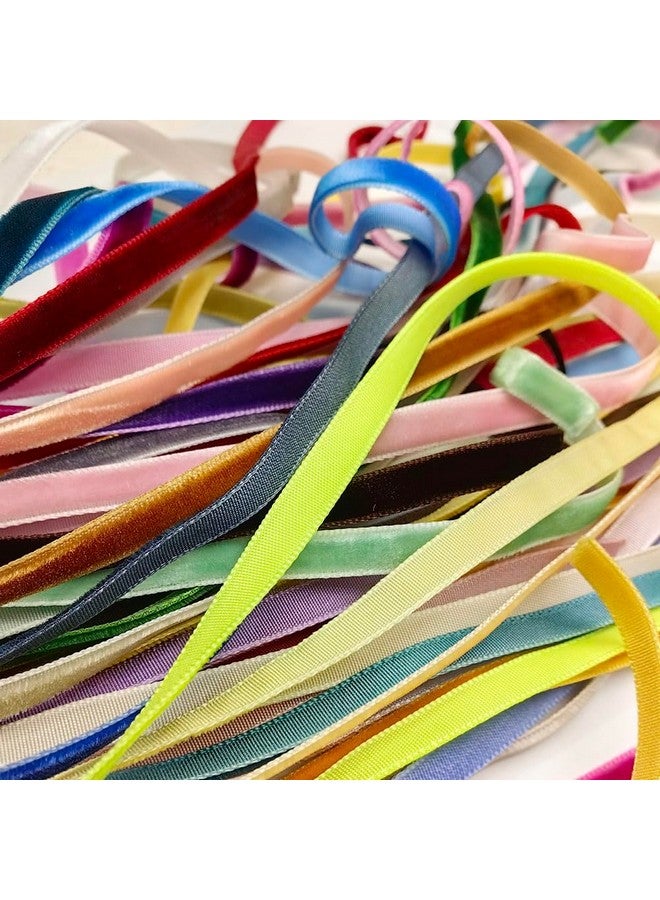 شينكو كرافت شريط مخملي 30 ياردة 1/4 بوصة إجمالي 30 لونًا مجموعة متنوعة (متعددة الألوان 1/4 بوصة (6 مم)) - Image 2