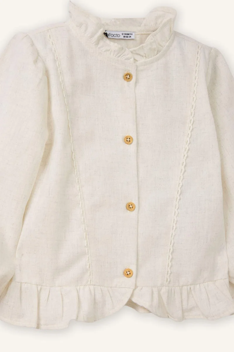 DeFacto Baby Girl Crew Neck Long Sleeve Shirt