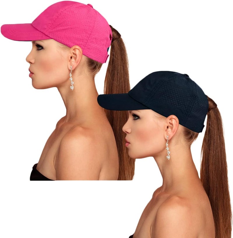 Bucaum Cross Hat Womens Baseball Cap -Cross Ponytail Hat Baseball Cap - Image 1