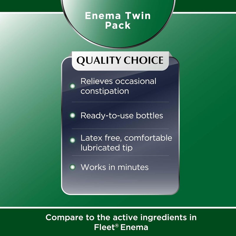 Quality Choice مجموعة تخفيف الإمساك من كواليتي تشويس مع حزمة توأمية من حقن الصوديوم الفوسفاتية محلول شرجي و أقراص بيساكوديل 5 ملغ ملطفة ومغلفة لتخفيف فعال ولطيف طوال الليل - Image 4