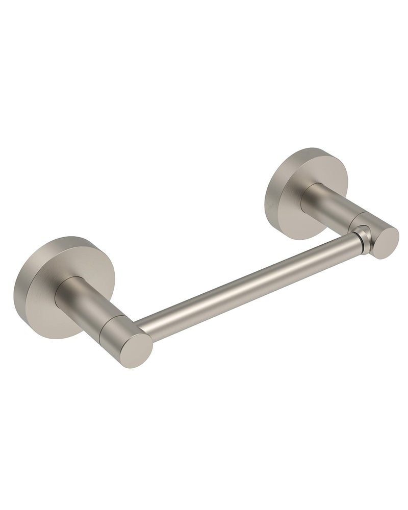 Fixsen Toilet Paper Holder Brushed Nickel Bathroom Double Post Pivoting Satin Nickel Tissue Holder Stainless Steel and Zinc Alloy Wall Mount Detachable 1pc
