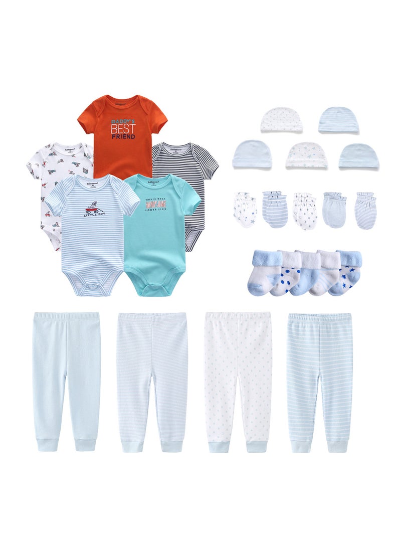 RedMapleTEK 24-Piece Set Of Newborn Baby Jumpsuit, Pants, Hat, Gloves, Socks - Image 1