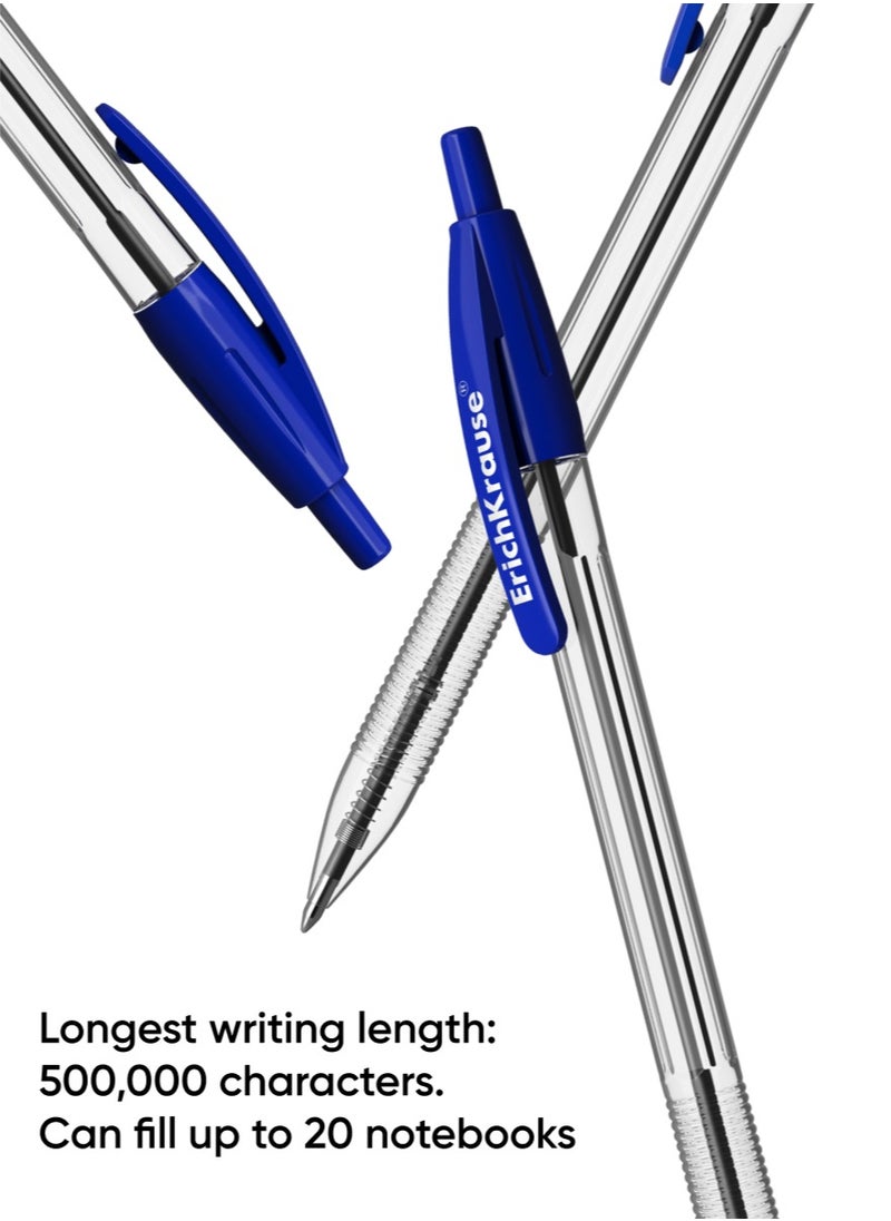 ErichKrause - Set of 4 ballpoint pens R-301 Matic Classic 1.0, ink color: blue (in polybag) - Image 1