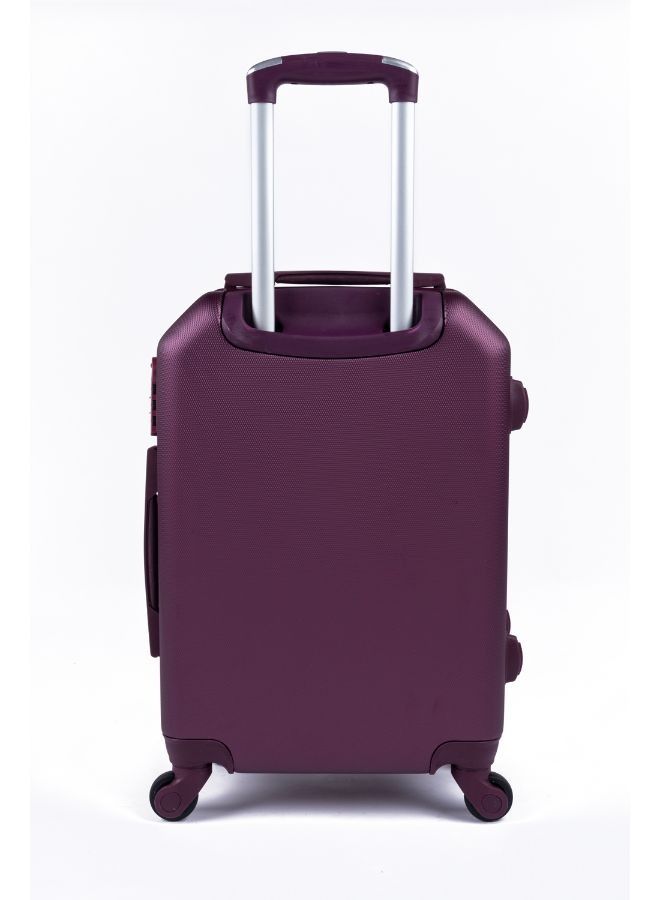 ليمرا طقم شنط سفر مكون من 5 حقائب أمتعة بعجلات و بتصميم صلب عنابي - Image 3