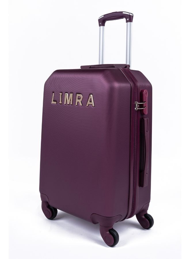 ليمرا طقم شنط سفر مكون من 5 حقائب أمتعة بعجلات و بتصميم صلب عنابي - Image 2