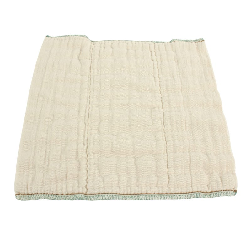 OsoCozy Organic Cotton Prefold Cloth Diapers Better Fit Large 4x8x4 Layering (6pk) - Super-Soft, Thick, Absorbent and Durable. Unbleached Natural Color. Fits 14-30 lbs. - Image 3