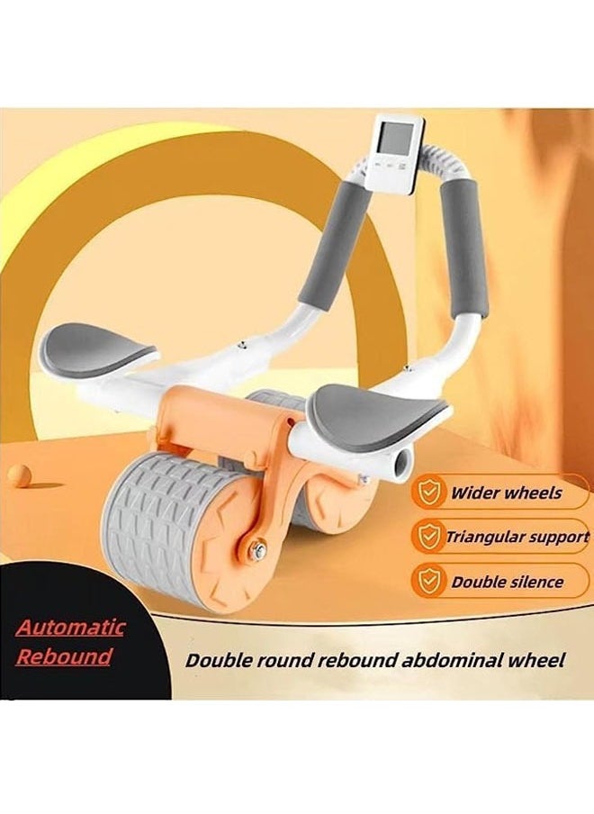 keke Exercise Wheels Ab Workout Equipment for Abdominal Core Strength Training at Home, with Elbow Support Automatic Rebound and Timer  - Image 1