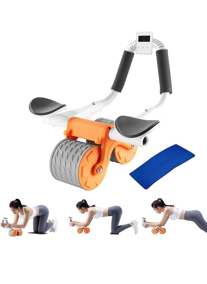 keke Exercise Wheels Ab Workout Equipment for Abdominal Core Strength Training at Home, with Elbow Support Automatic Rebound and Timer  - Image 2
