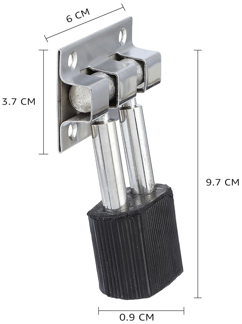 AAS COPULA AAS COPULA Heavy Duty 2 Leg Round Rubber Nickel Silver 5 Inches Door Stopper for Home Office BathroomSlipResistant for Tiles Carpet Wood or Laminated Floors Pack of 1 Piece  - Image 4