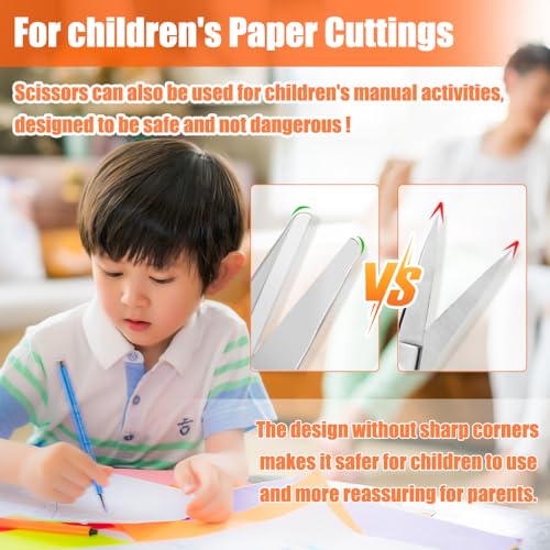 Vicsamer 2PCS Folding Scissors, Portable Travel Scissor, Gift for Men Glasses Shaped Mini Shear Telescopic Cutter, Anti Rust Stainless Steel Scissors for Fishing Sewing Home Office (Rose Gold, Gold) - Image 5